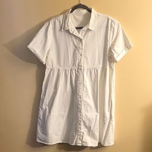 White button down dress